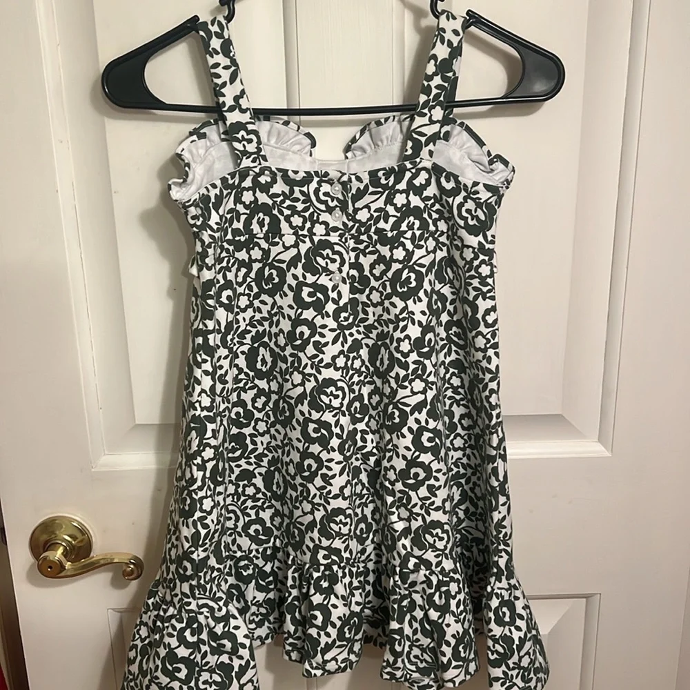Janie & Jack green and white floral dress. Size 7 - Picture 4 of 6